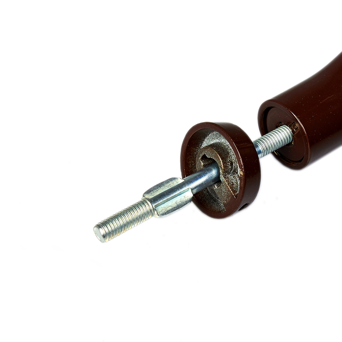 Ручка офисная, прямоугольная, L=300 мм, коричневая