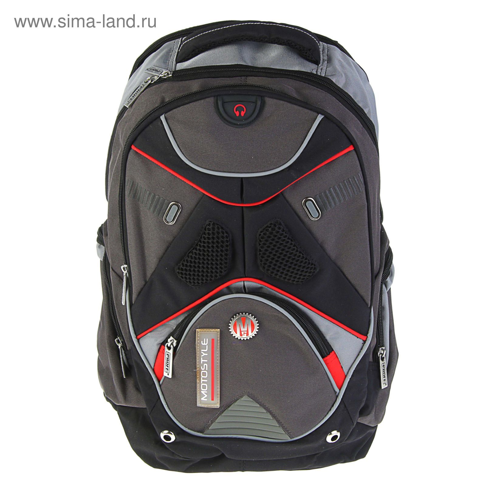 ryukzak shkolnyj ergonomichnaya spinka 38 29 18 sm proff motostyle chyornyj mt16 bp 07 kupit po cene ot 900 00 rub internet magazin sima land ru