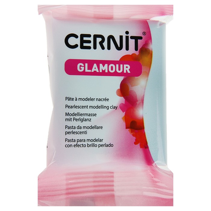Полимерная глина запекаемая, Cernit Glamour, 56 г, нежно- голубая, №200