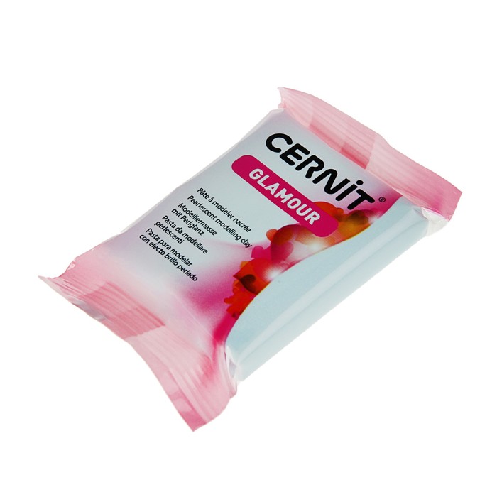 Полимерная глина запекаемая, Cernit Glamour, 56 г, нежно- голубая, №200