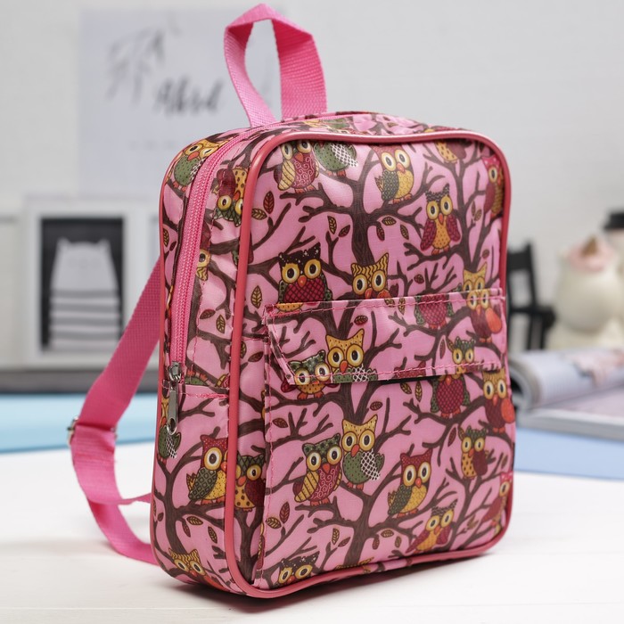 Рюкзак детский на молнии, 1 отдел, наружный карман, цвет розовый/разноцветный