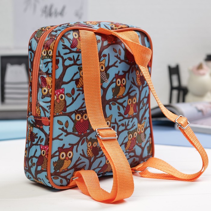 Рюкзак детский на молнии, 1 отдел, наружный карман, цвет голубой/разноцветный