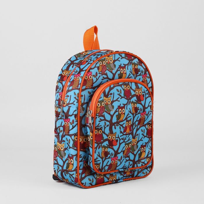 Рюкзак детский на молнии, 1 отдел, наружный карман, цвет голубой/разноцветный