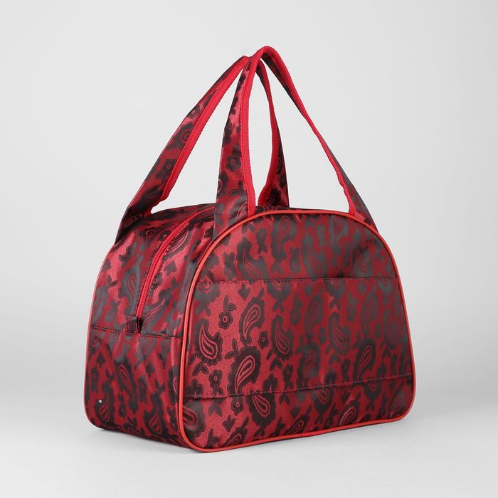 Сумка дорожная на молнии, 1 отдел, держатель для чемодана, цвет красный