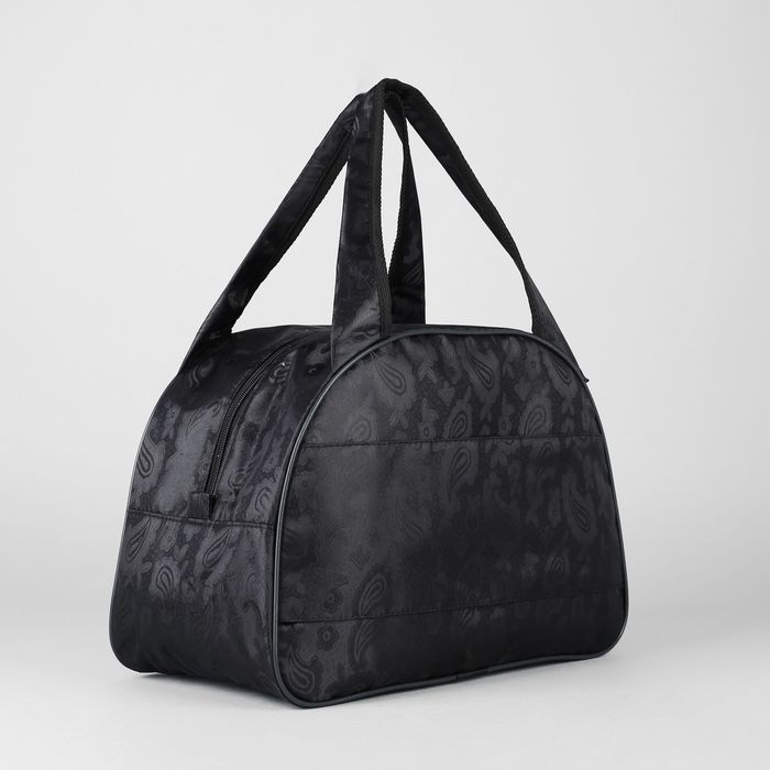 Сумка дорожная на молнии, 1 отдел, держатель для чемодана, цвет чёрный