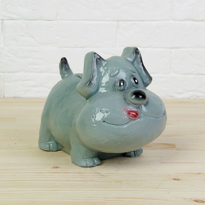 Копилка "Бобик" серый, 22см