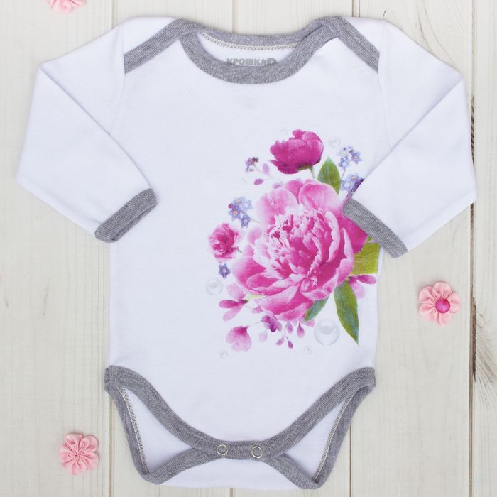 Боди детское с длинным рукавом "Любимая малышка", рост 62-68 см, 3-6 мес (22 р-р)