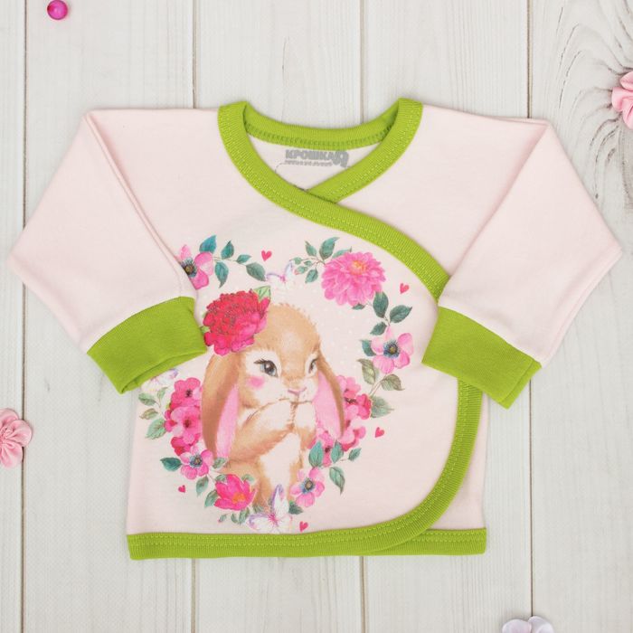 Кофточка детская "Зайка", рост 68-74 см, 6-9 мес (24 р-р), кулирная гладь