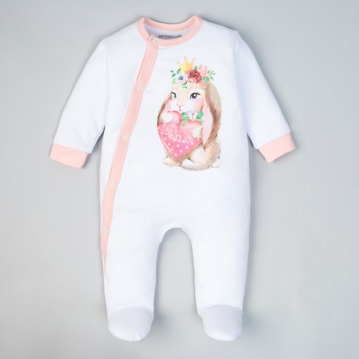Комбинезон детский "Зайка", рост 68-74 см, 6-9 мес (24 р-р)