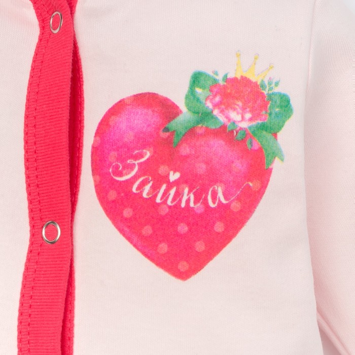 Комбинезон детский с капюшоном "Зайка", рост 62-68 см, 3-6 мес (22 р-р)