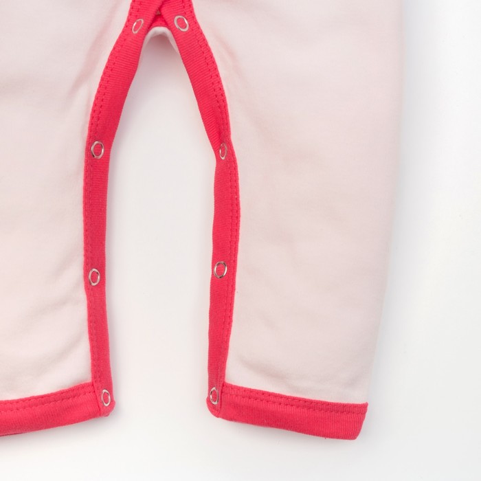 Комбинезон детский с капюшоном "Зайка", рост 62-68 см, 3-6 мес (22 р-р)