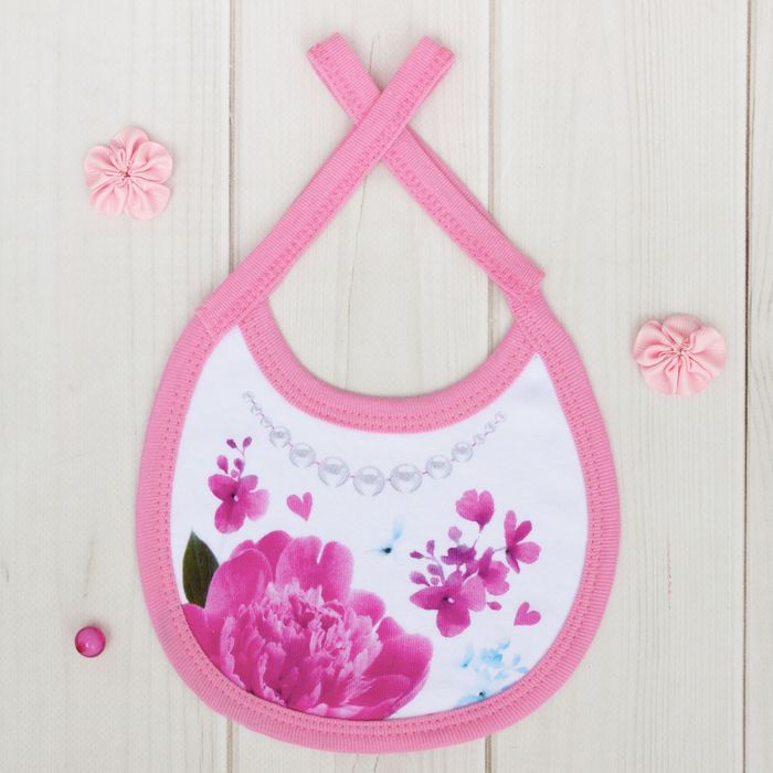 Слюнявчик "Любимая малышка", 100% хл., интерлок