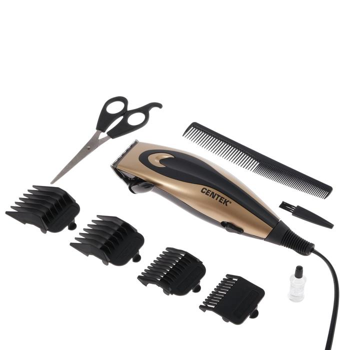 Машинка для стрижки Centek CT-2114, чёрно-золотая