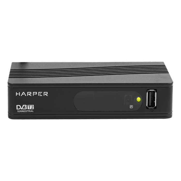 Приставка для цифрового Harper HDT2-1202, FullHD, DVB-T2, HDMI, USB, чёрная