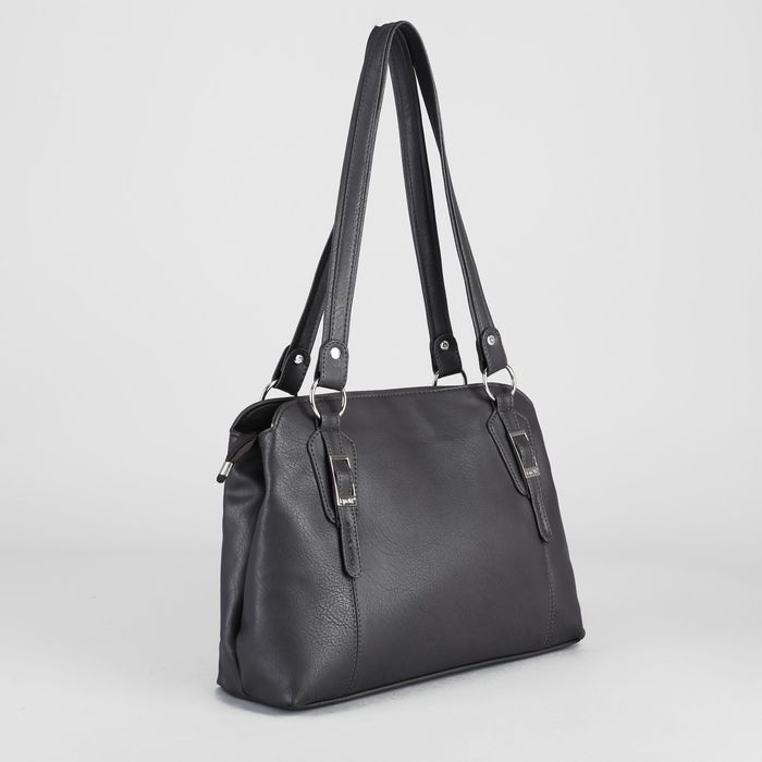 Сумка женская на молнии, 1 отдел, цвет тёмно-серый