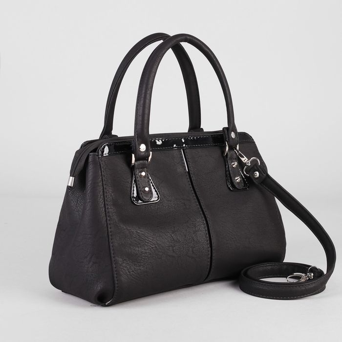 Сумка женская на молнии, 1 отдел, цвет чёрный