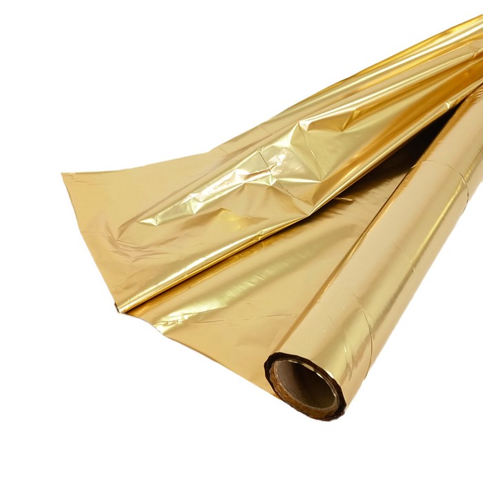 Полисилк двухсторонний золото желтый + золото жёлтый, 1 х 20 м