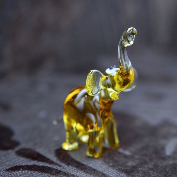 Сувенир из стекла миди "Слоник", микс, 7 х 4 х 5 см