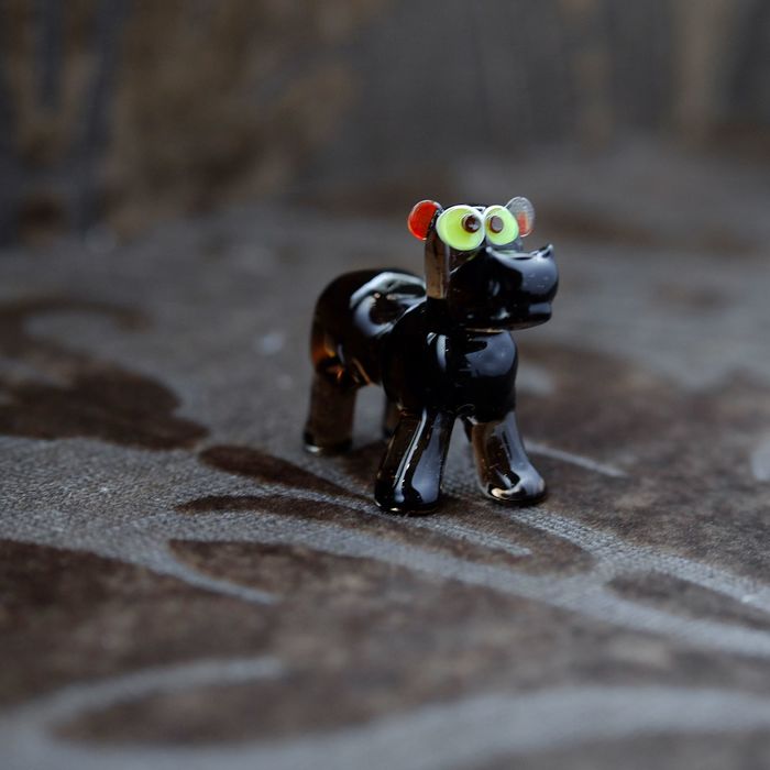 Сувенир из стекла миди "Бегемот", 6 х 3,5 х 4,5 см