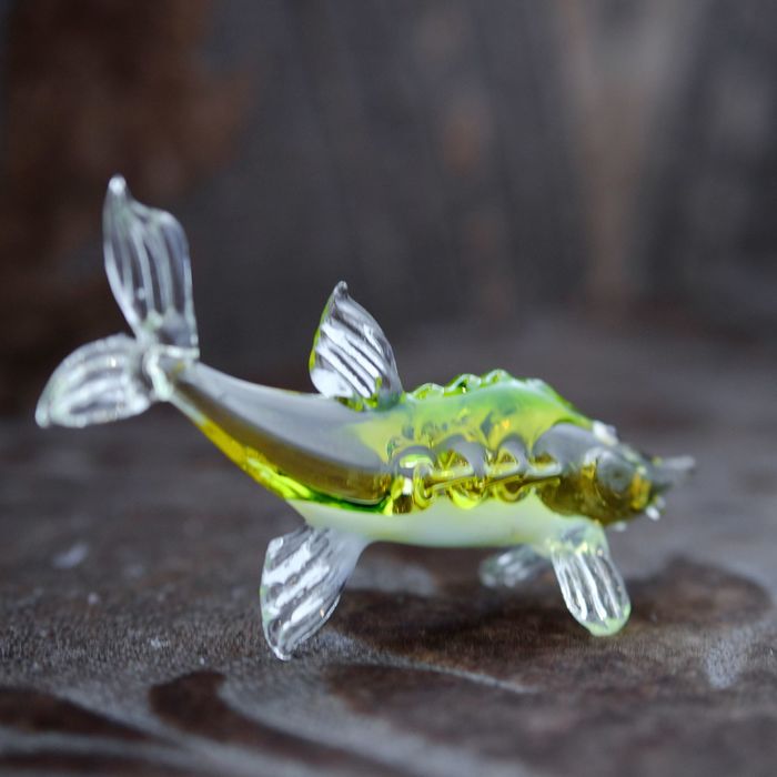 Сувенир из стекла миди "Осётр", 10,5 х 5,5 х 3 см