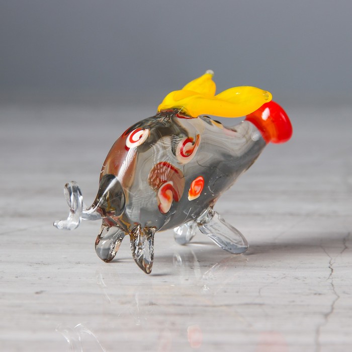 Сувенир из стекла миди "Хрюшка", 6,5 х 2 х 4 см