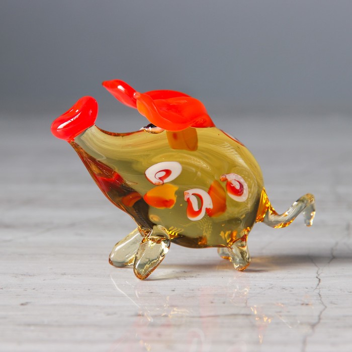 Сувенир из стекла миди "Хрюшка", 6,5 х 2 х 4 см