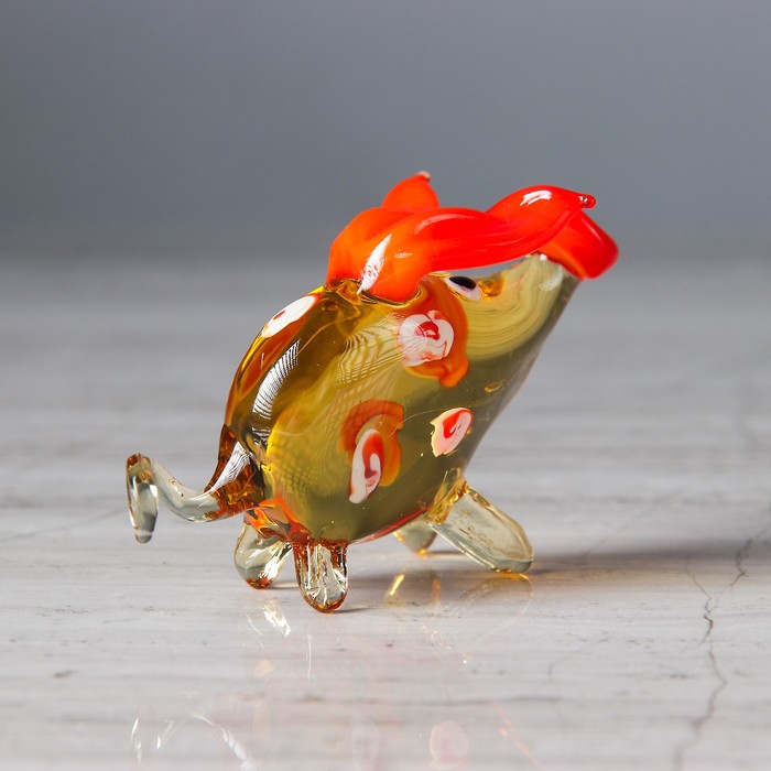 Сувенир из стекла миди "Хрюшка", 6,5 х 2 х 4 см