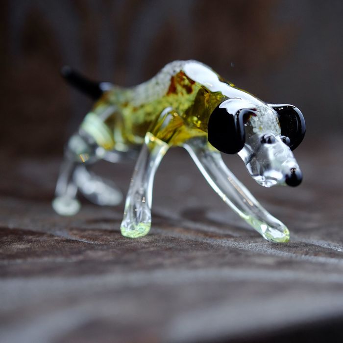 Сувенир из стекла средняя "Собачка", микс, 11,5 х 5,5 х 4,5 см