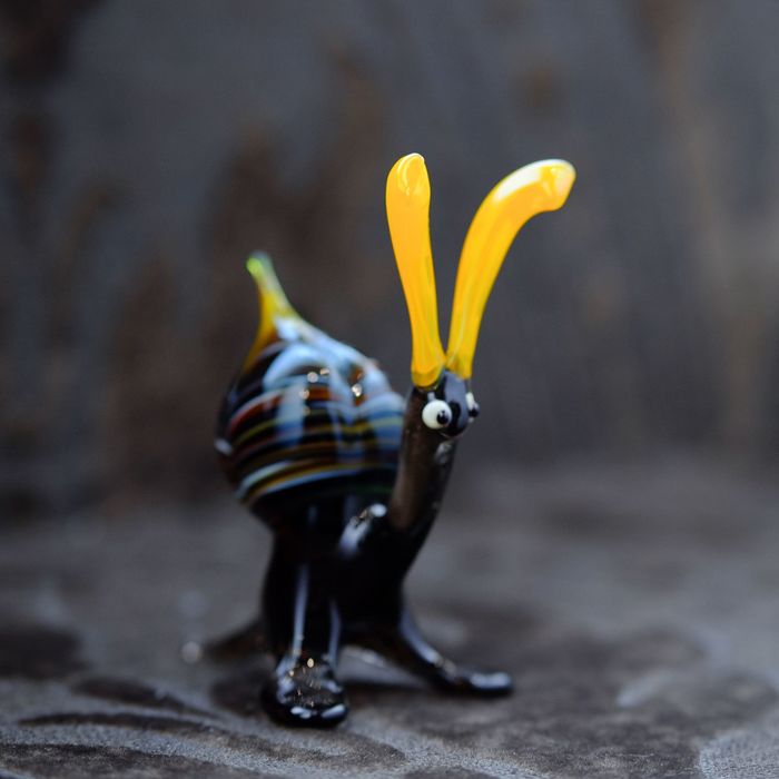 Сувенир из стекла средняя "Улитка", 7 х 8 х 5 см