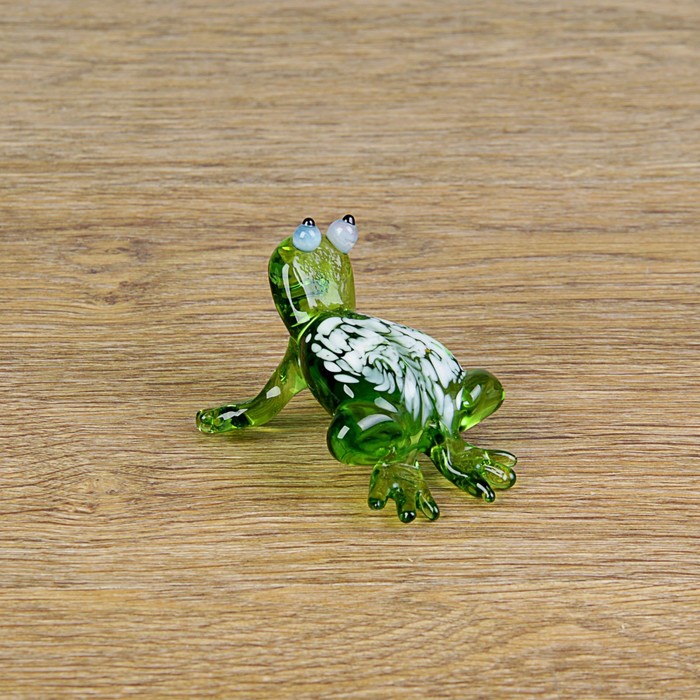 Сувенир из стекла средняя "Жаба", 5,5 х 5,5 х 7 см