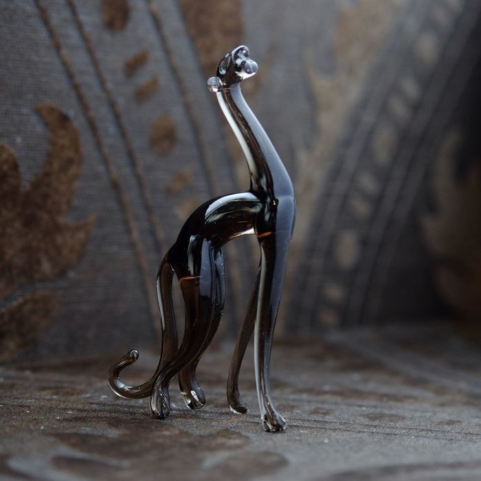 Сувенир из стекла средняя "Пантера", микс, 7 х 4,5 х 14 см