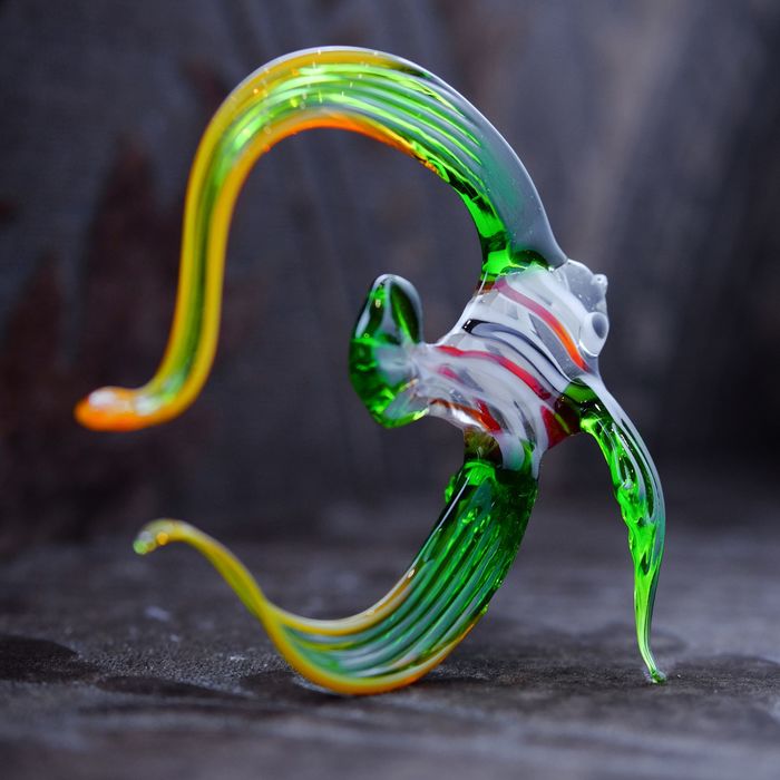 Сувенир из стекла средняя "Тропическая рыбка", микс, 11 х 11 х 5,5 см