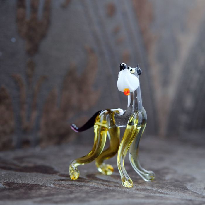 Сувенир из стекла средняя "Собака Дог", микс, 7 х 9,5 х 4,5 см