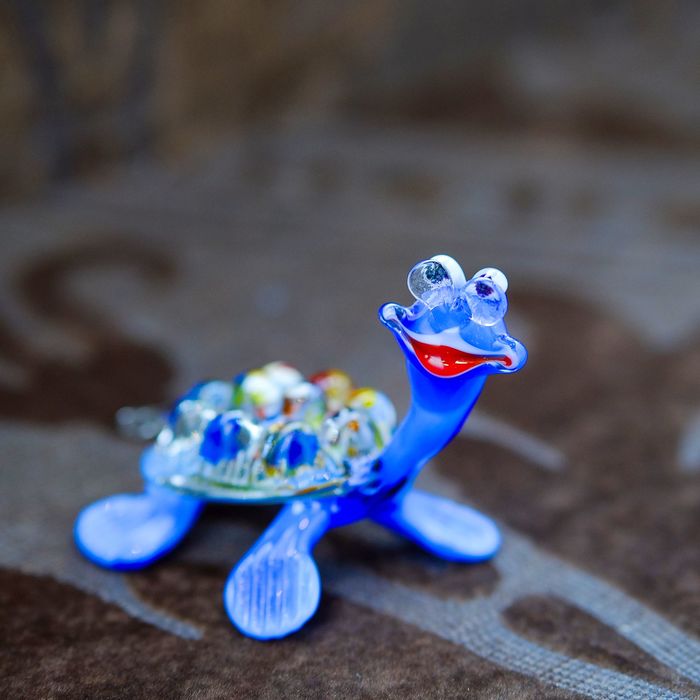 Сувенир из стекла средняя "Черепаха", микс, 9,5 х 6 х 5,5 см