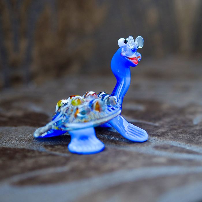 Сувенир из стекла средняя "Черепаха", микс, 9,5 х 6 х 5,5 см