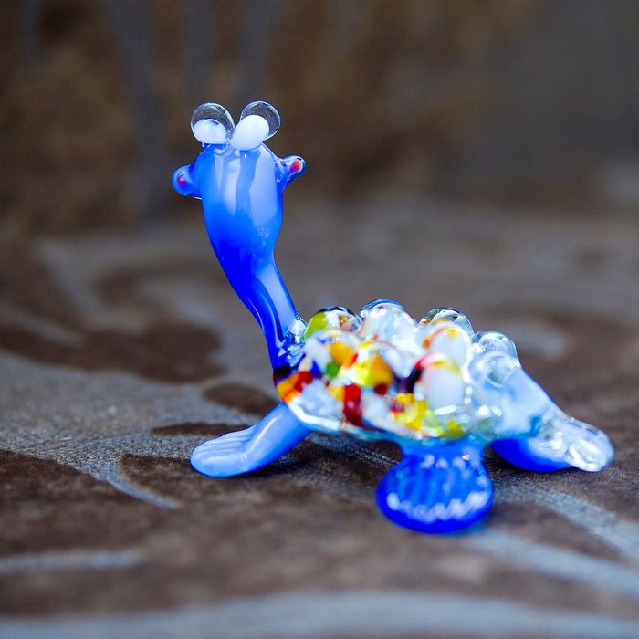 Сувенир из стекла средняя "Черепаха", микс, 9,5 х 6 х 5,5 см