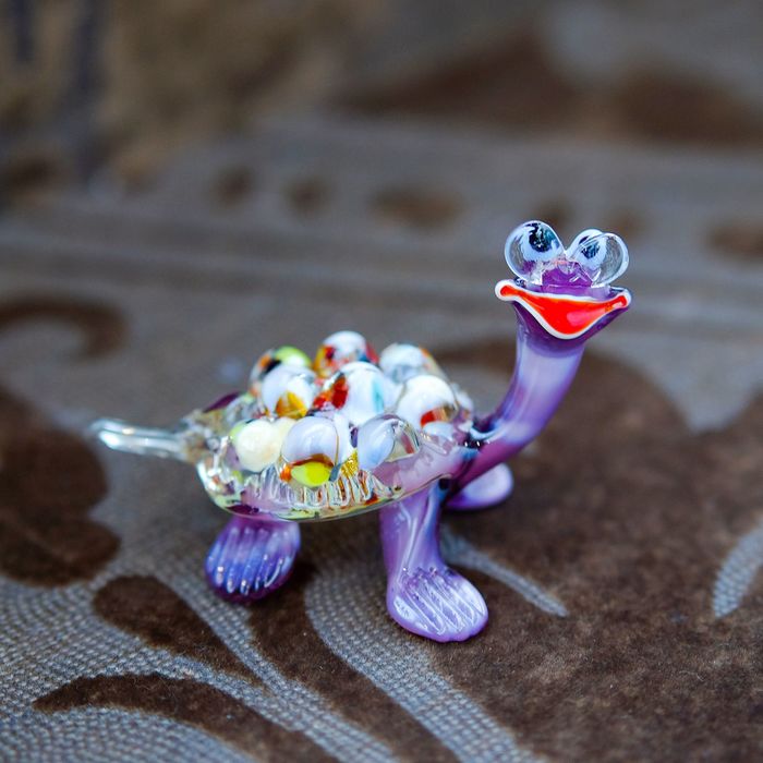 Сувенир из стекла средняя "Черепаха", микс, 9,5 х 6 х 5,5 см