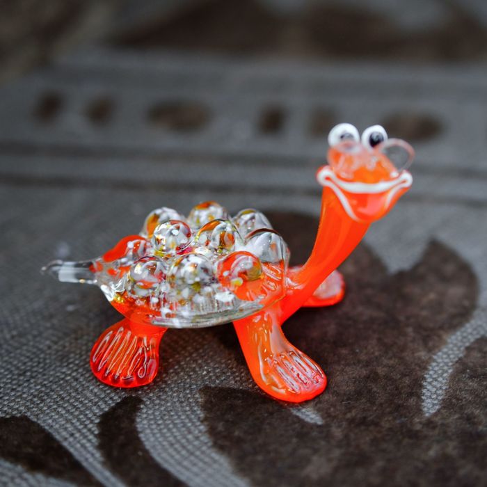 Сувенир из стекла средняя "Черепаха", микс, 9,5 х 6 х 5,5 см