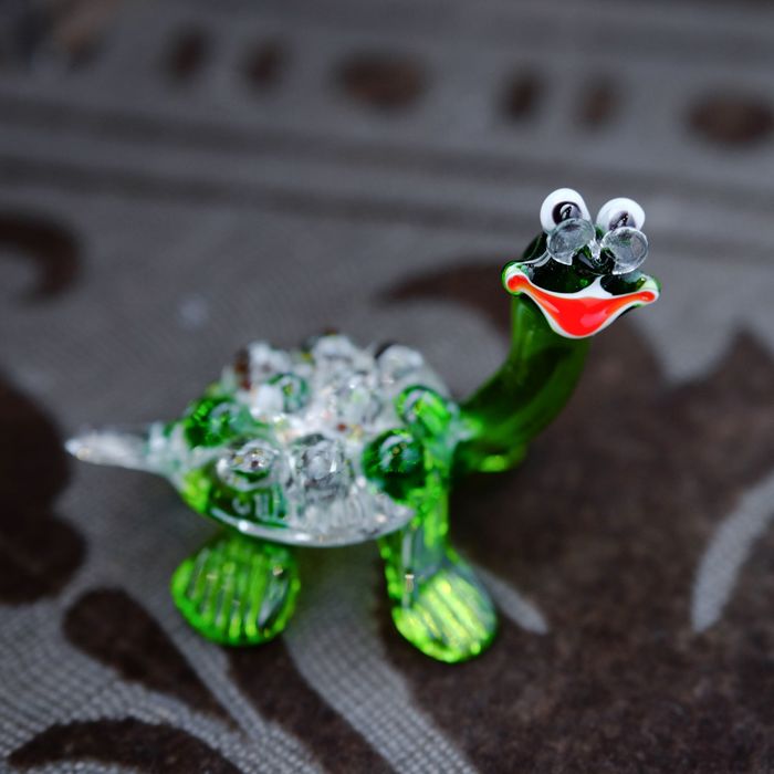 Сувенир из стекла средняя "Черепаха", микс, 9,5 х 6 х 5,5 см