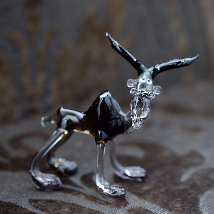 Сувенир из стекла средняя "Лось", микс, 10,5 х 5 х 10 см