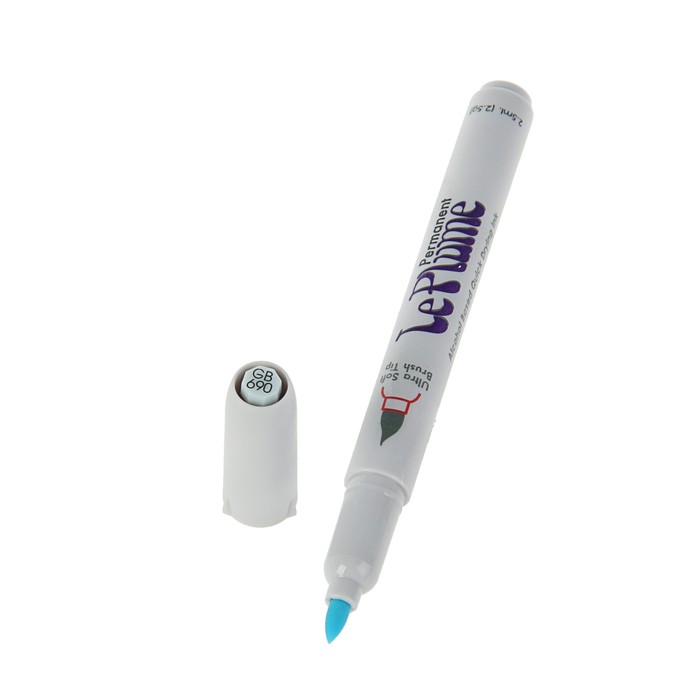 Маркер-кисть Marvy перманентный спирт.основа PALE BLUE MAR3000/GB690