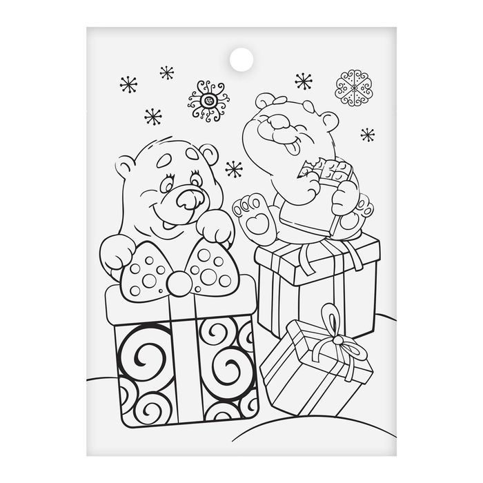 Бумажные наклейки с раскраской на обороте «Северный полюс», 11 х 15,2 см