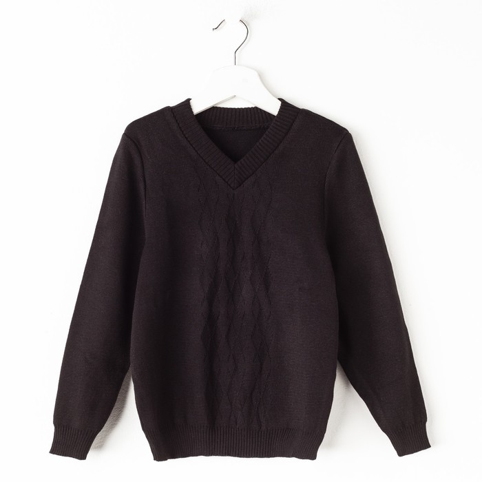 Джемпер для мальчика, рост 140 см, цвет чёрный 644