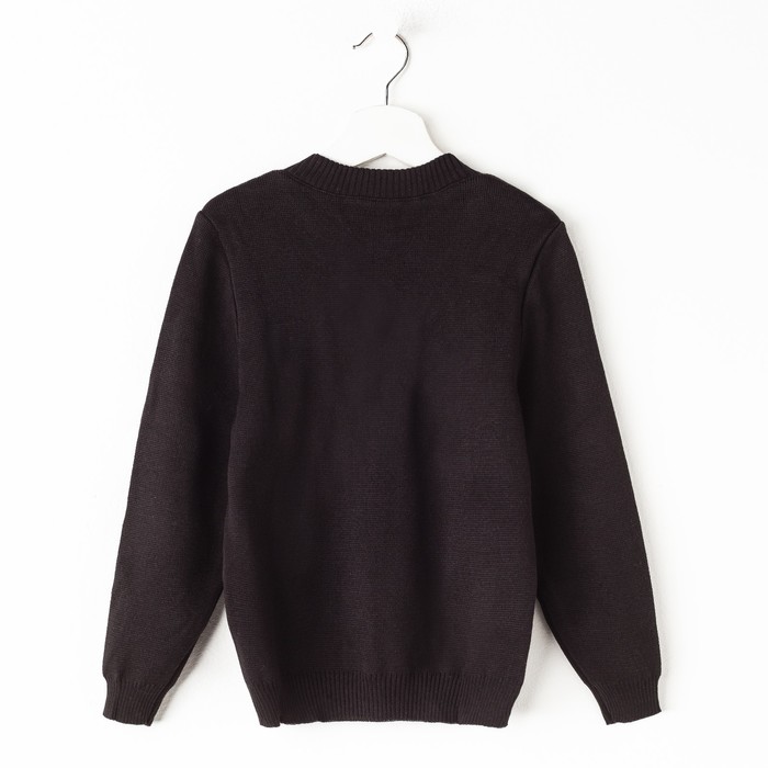 Джемпер для мальчика, рост 140 см, цвет чёрный 644