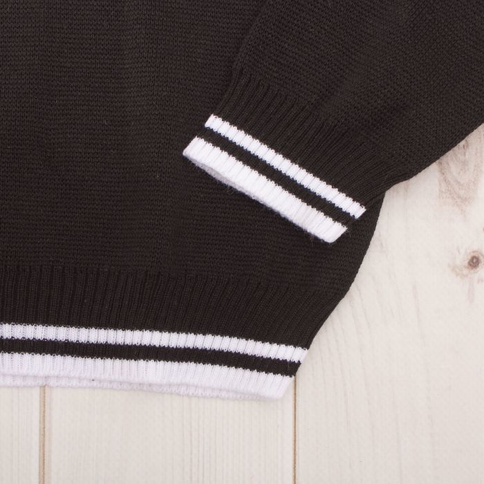 Джемпер для мальчика, рост 140 см, цвет чёрный 645