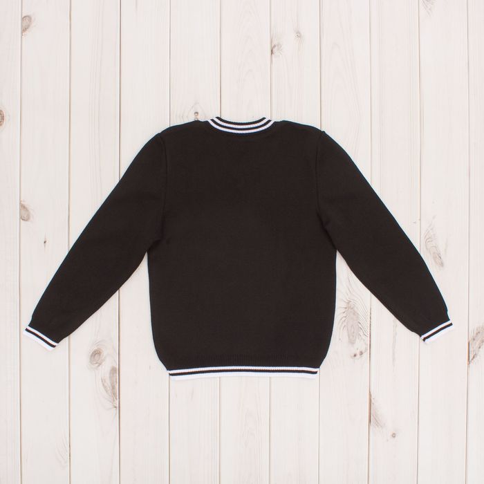 Джемпер для мальчика, рост 140 см, цвет чёрный 645