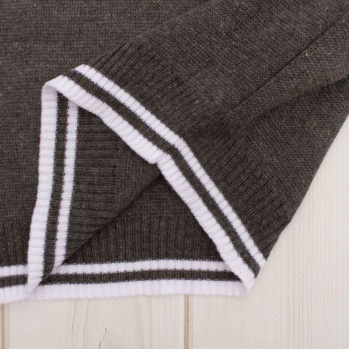 Джемпер для мальчика, рост 128 см, цвет тёмно-серый 645