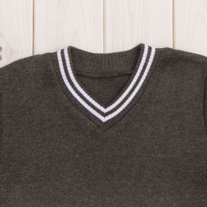 Джемпер для мальчика, рост 152 см, цвет тёмно-серый 645