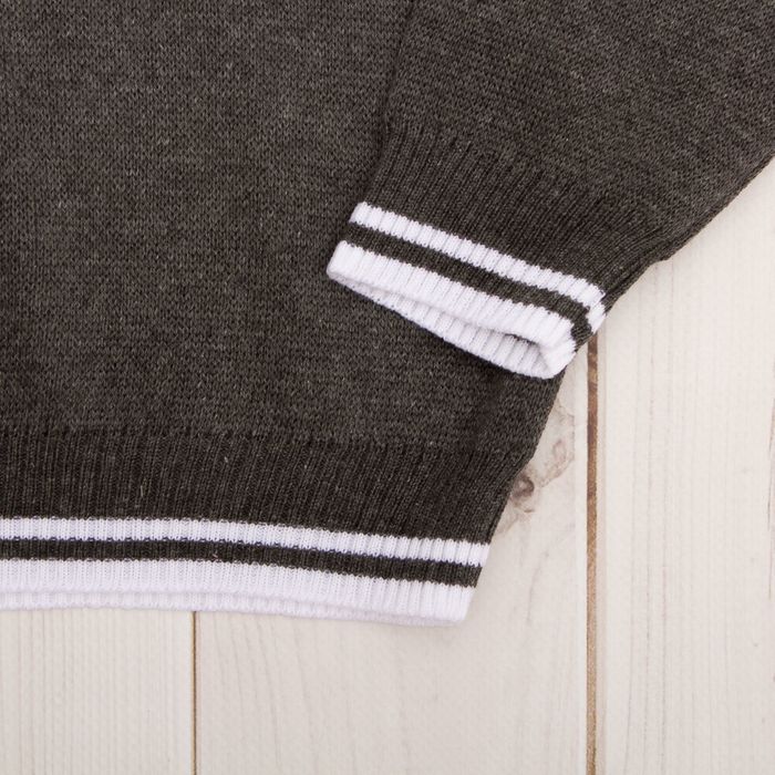 Джемпер для мальчика, рост 152 см, цвет тёмно-серый 645