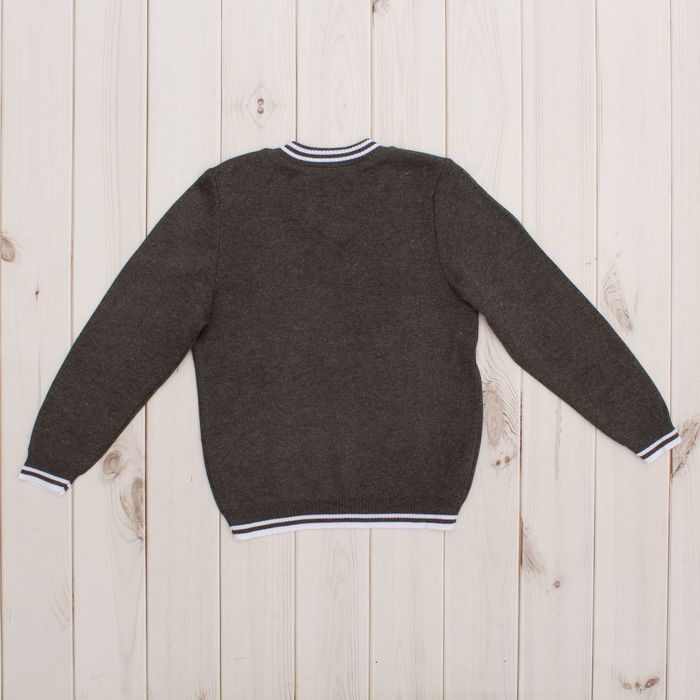Джемпер для мальчика, рост 152 см, цвет тёмно-серый 645